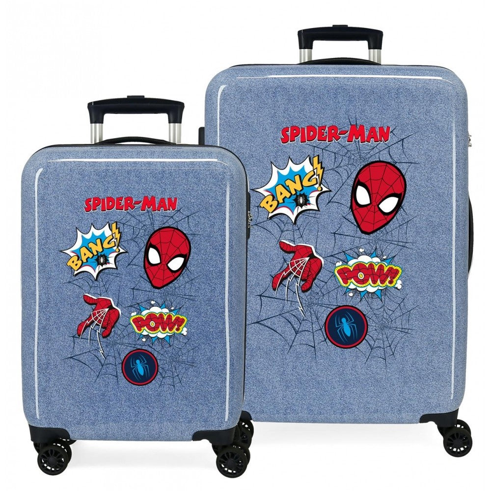 Juego de Maletas Spiderman Denim rígidas 55-68cm