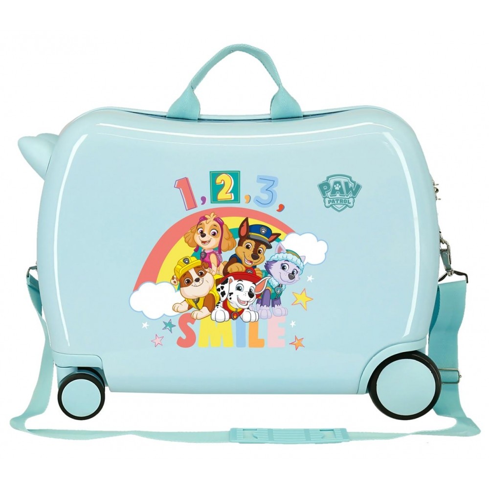 Maleta infantil 2 ruedas multidireccionales Paw Patrol Dream patrol Turquesa