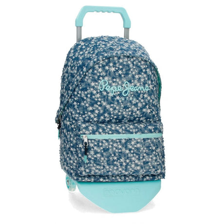 Mochila Pepe Jeans Demin Star  44cm con carro