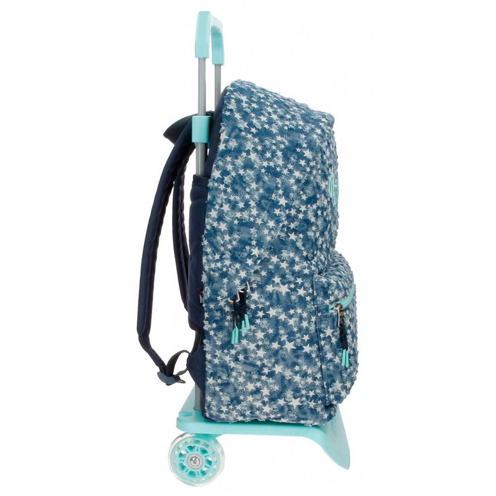 Mochila Pepe Jeans Demin Star  44cm con carro