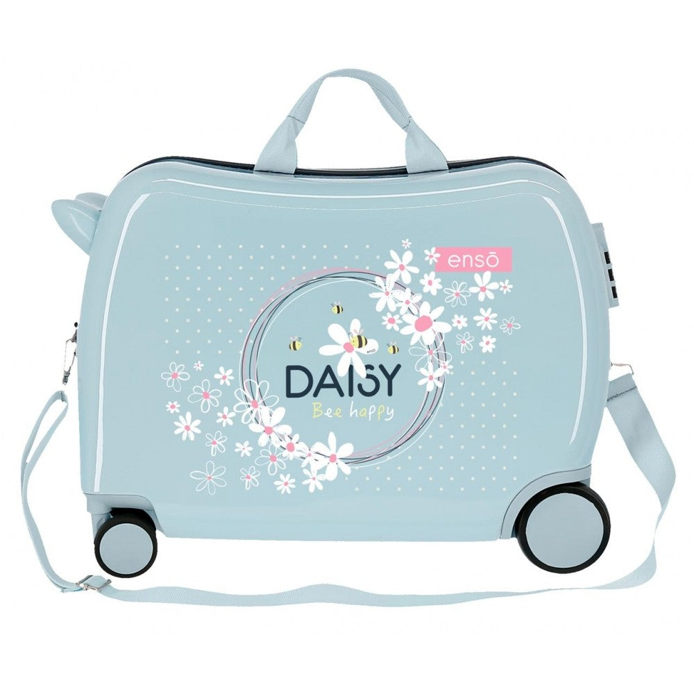 Maleta infantil Enso Daisy Azul claro 2 ruedas multidireccionales