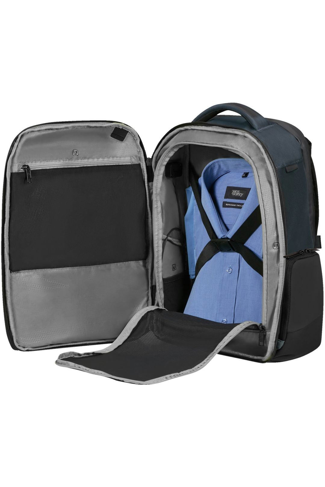 SET DE SAMSONITE MALETA DE CABINA EXTENSIBLE UPSCAPE CON MOCHILA 15” BIZ2GO Azul