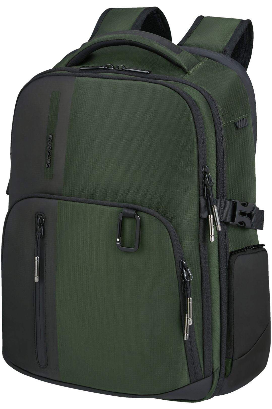 SET DE SAMSONITE MALETA DE CABINA EXTENSIBLE UPSCAPE CON MOCHILA 15” BIZ2GO Verde Oscuro