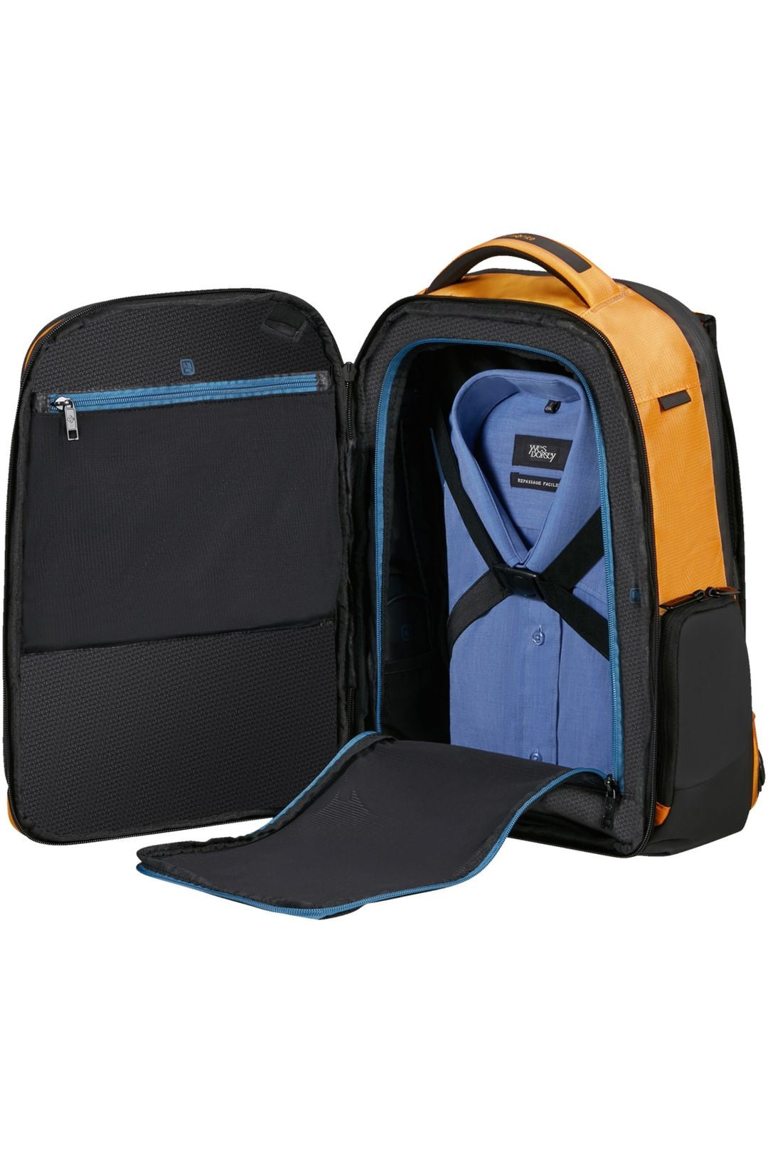 SET DE SAMSONITE MALETA DE CABINA EXTENSIBLE UPSCAPE CON MOCHILA 15” BIZ2GO Amarillo