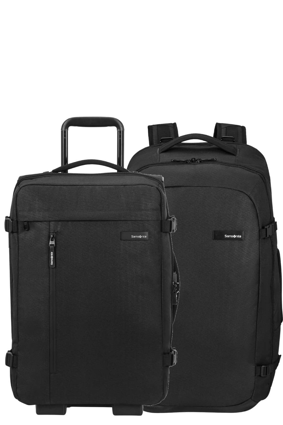 SET ROADER MALETA DE CABINA 55CM Y MOCHILA DE VIAJE M 61CM – DEEP BLACK