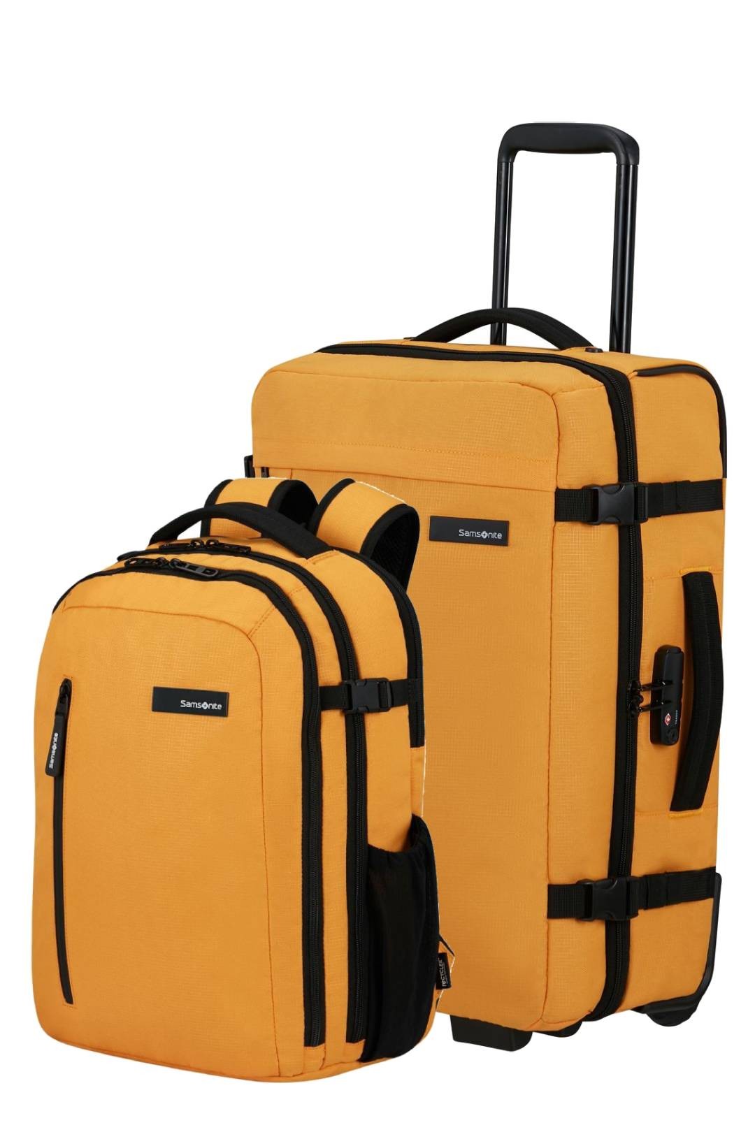 SET ROADER MALETA DE CABINA 55 CM Y MOCHILA PARA PORTÁTIL M - 15.6" – RADIANT YELLOW