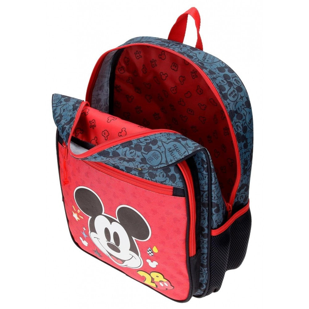 Mochila Escolar Mickey Get Moving 38cm con Carro