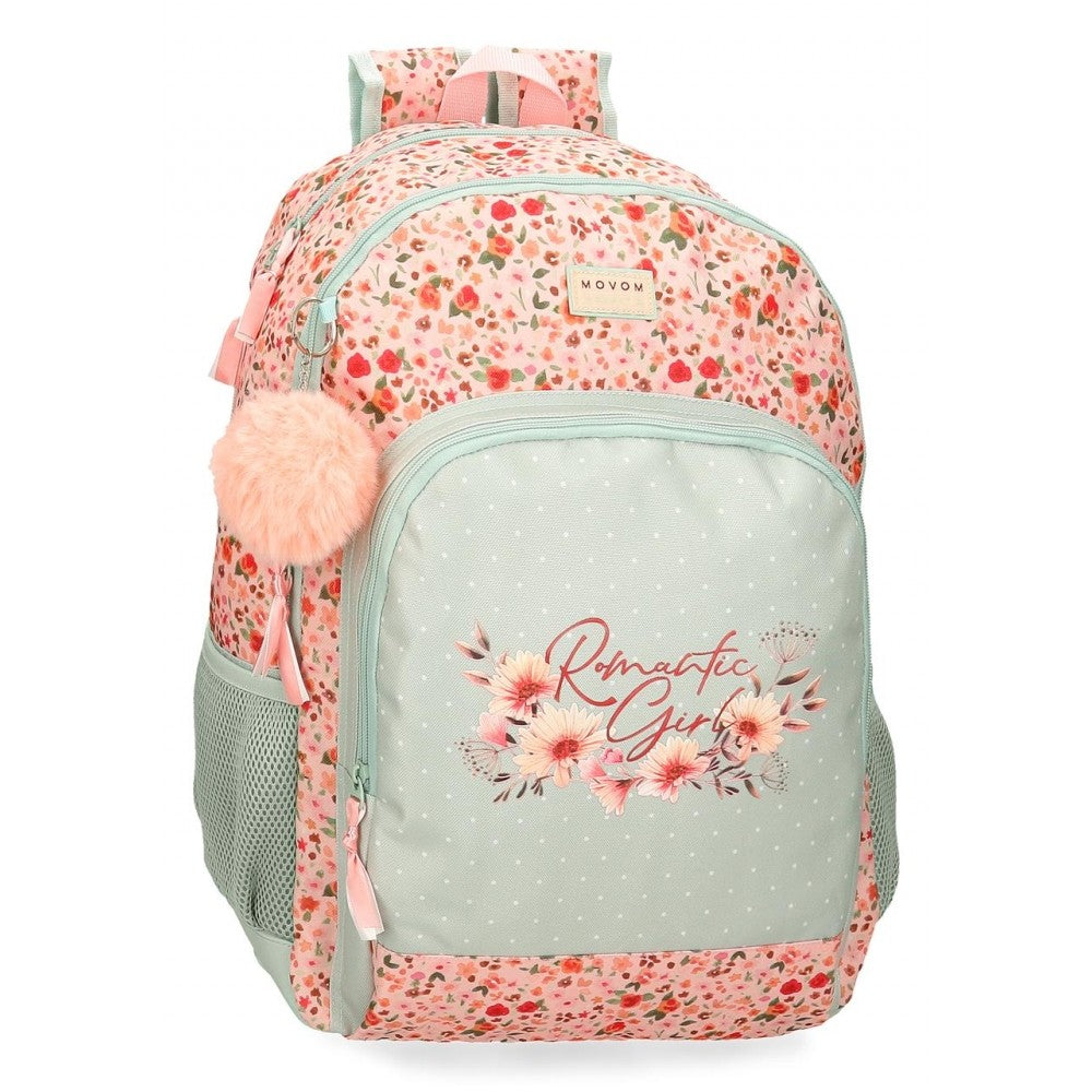 Mochila Escolar Movom Romantic Girl dos compartimentos