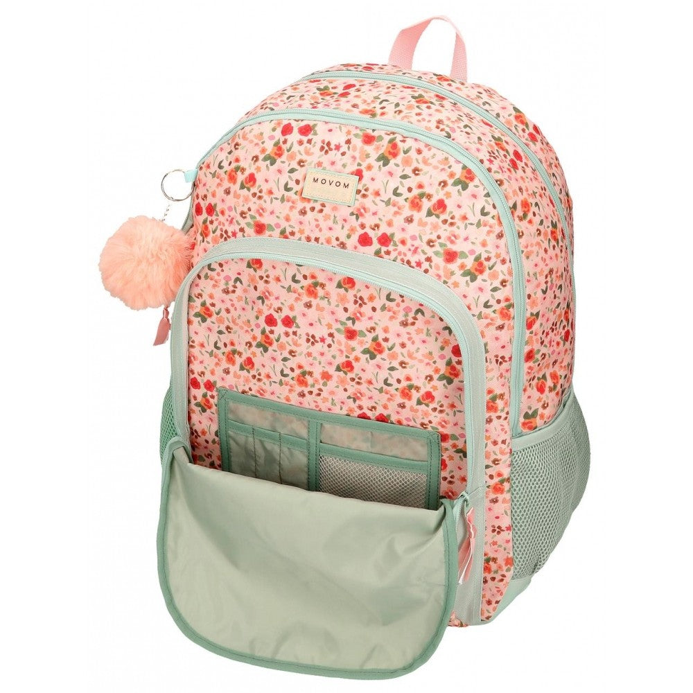 Mochila Escolar Movom Romantic Girl dos compartimentos