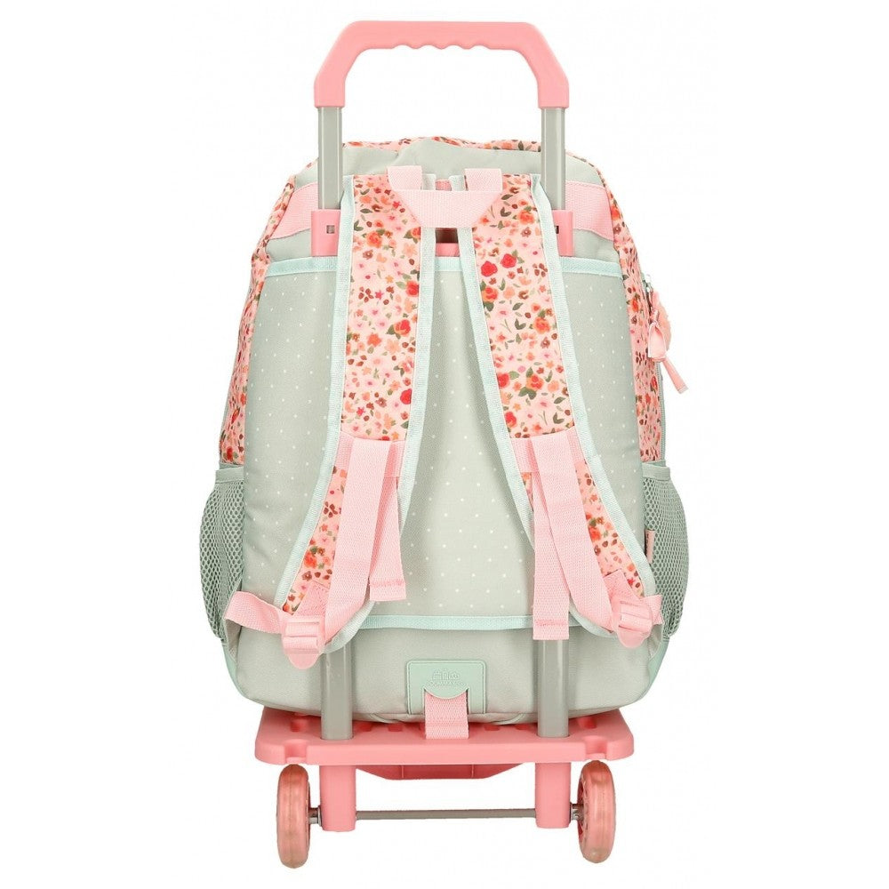 Mochila Escolar Movom Romantic Girl dos compartimentos con carro