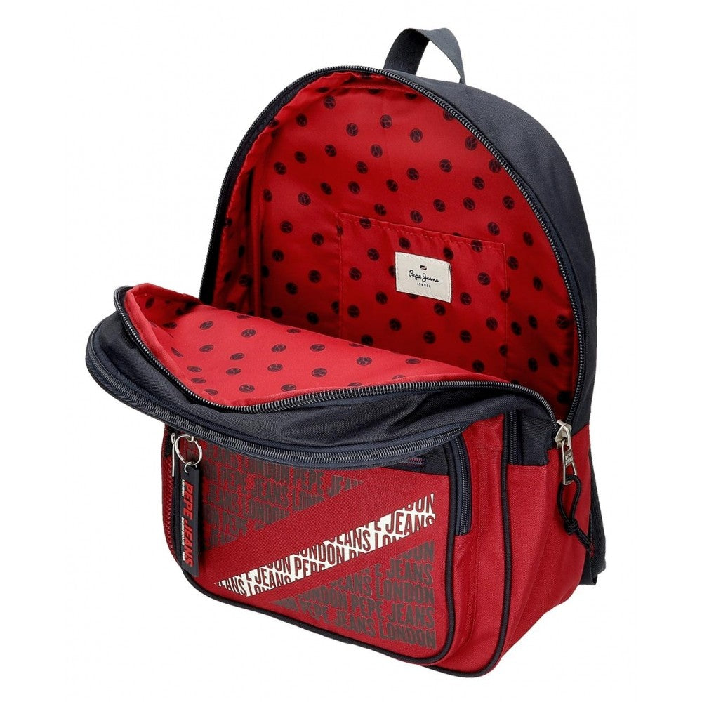 Mochila escolar dos compartimentos Pepe Jeans Clark 40cm