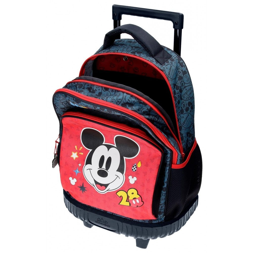 Mochila con dos ruedas y dos compartimentos Mickey Get Moving