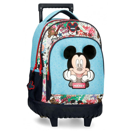 Mochila Mickey Be Cool dos ruedas y dos compartimentos