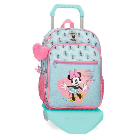 Mochila escolar Minnie My happy place 38cm con carro