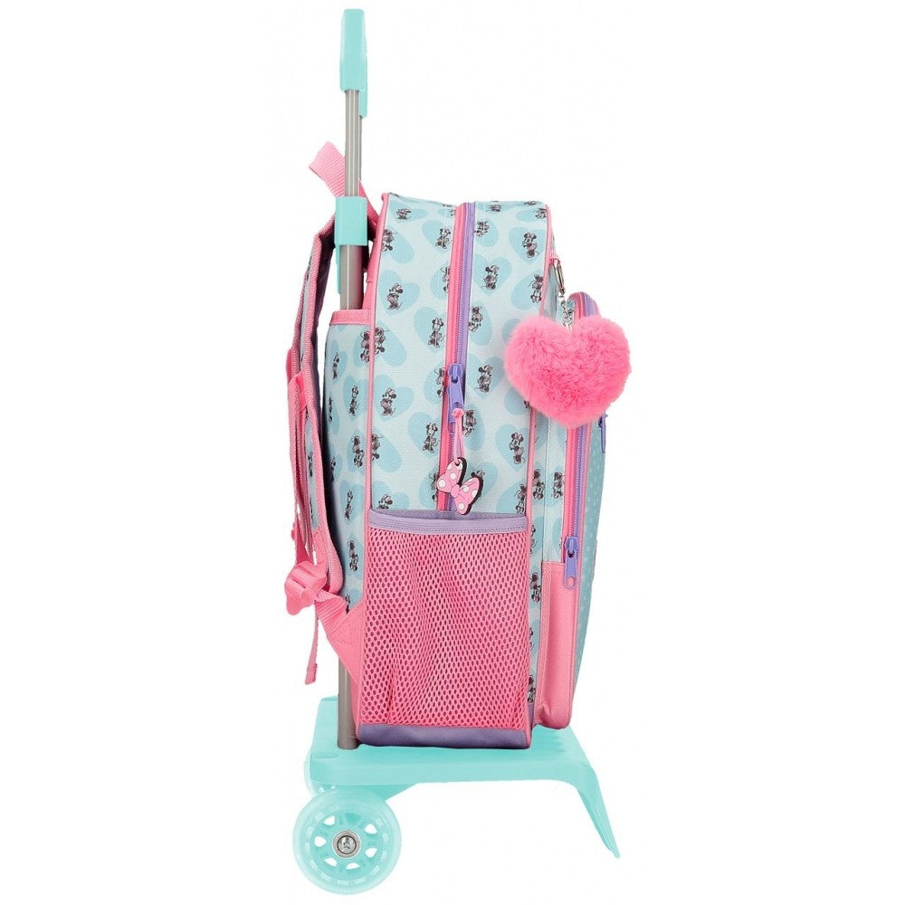 Mochila escolar Minnie My happy place 38cm con carro