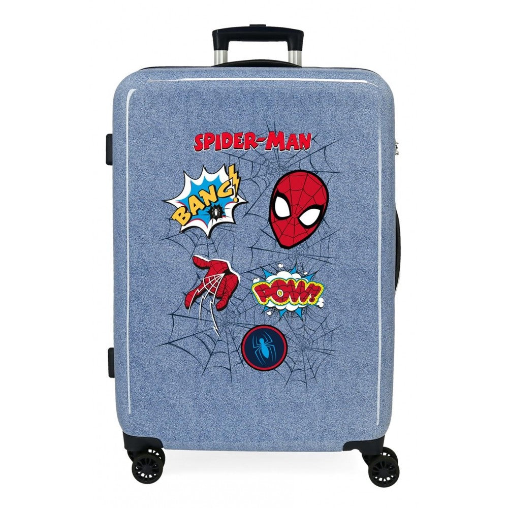 Maleta mediana Spiderman Denim rígida 68cm