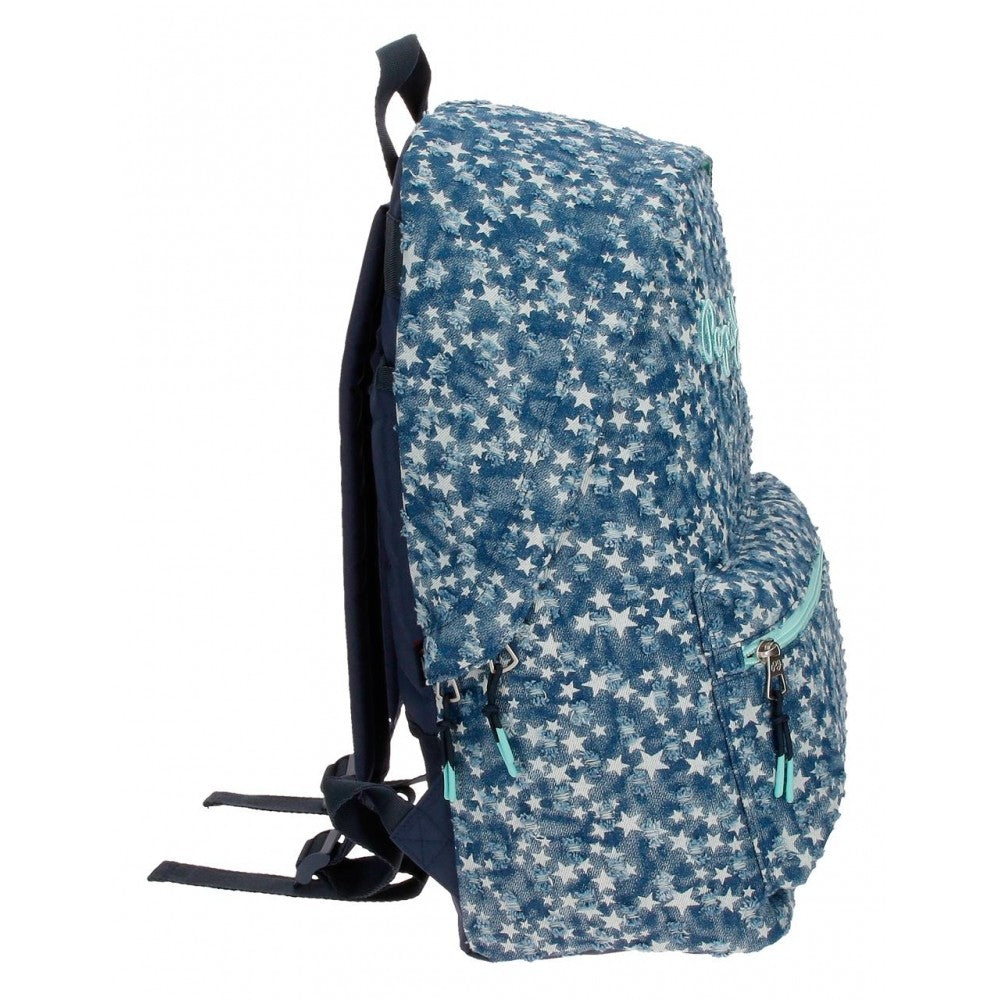 Mochila Pepe Jeans Demin Star  44cm