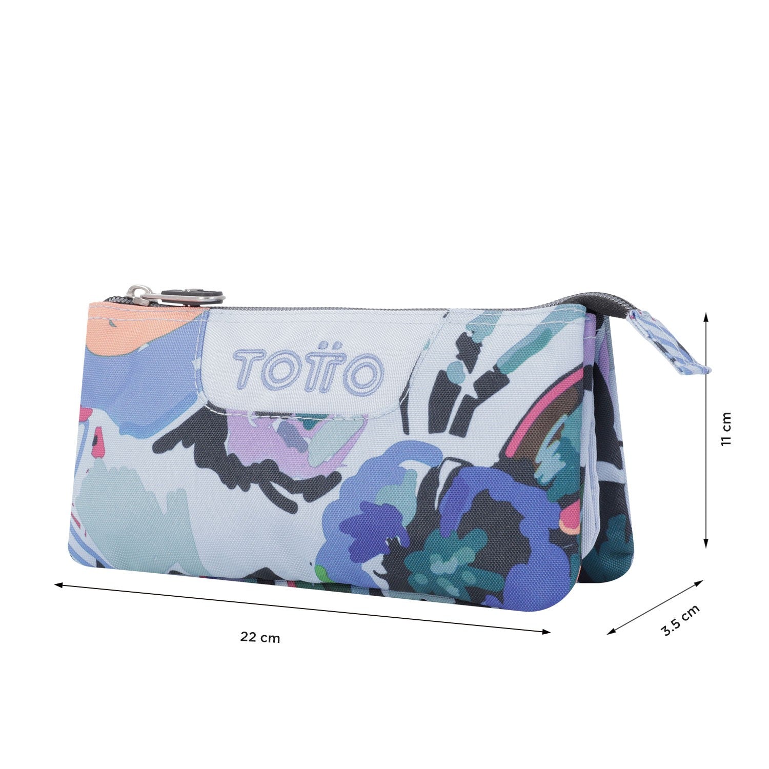 TOTTO Mochila escolar con ruedas Renglones + Estuche Tablero - 4H1 Lienzo Floral