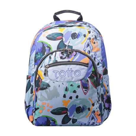 TOTTO Mochila escolar - Acuareles - 4H1 Lienzo Floral