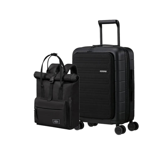 SET AMERICAN TOURISTER MALETA DE CABINA NOVASTREAM SMART Y MOCHILA URBAN GROOVE UG16 Negro