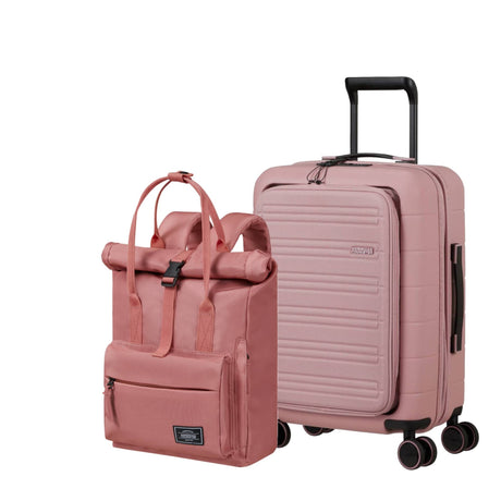 SET AMERICAN TOURISTER MALETA DE CABINA NOVASTREAM SMART Y MOCHILA URBAN GROOVE UG16 Rosa Oscuro