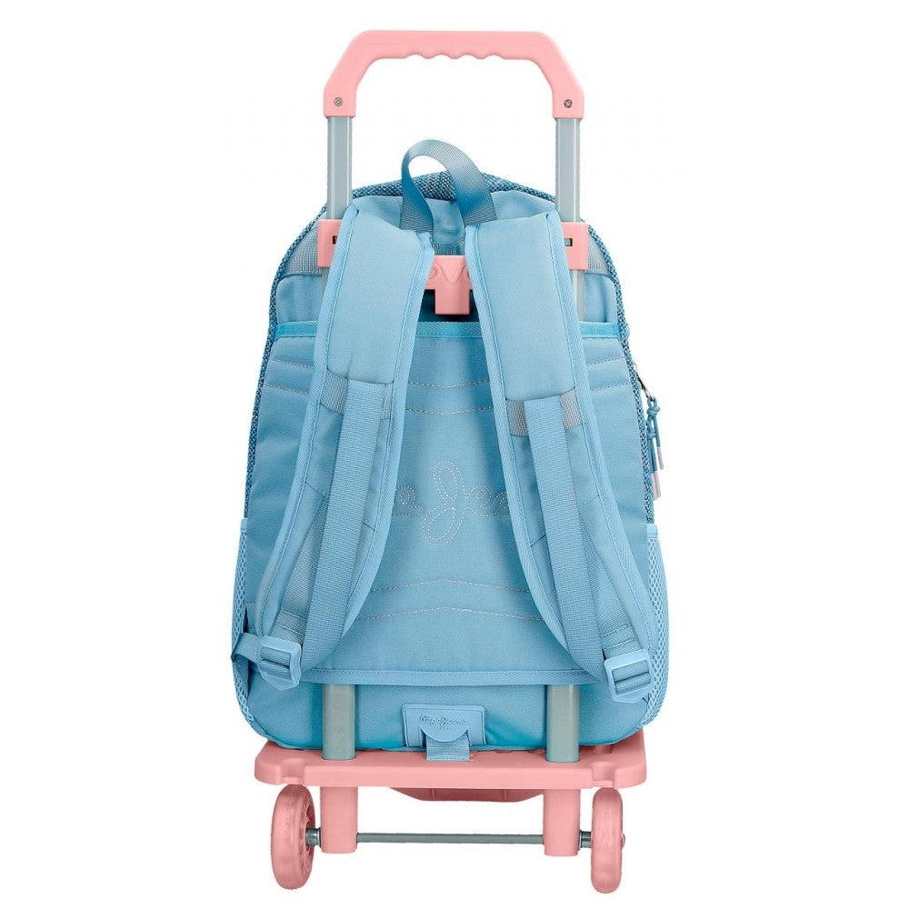 Mochila Pepe Jeans Lena Doble Cremallera con carro