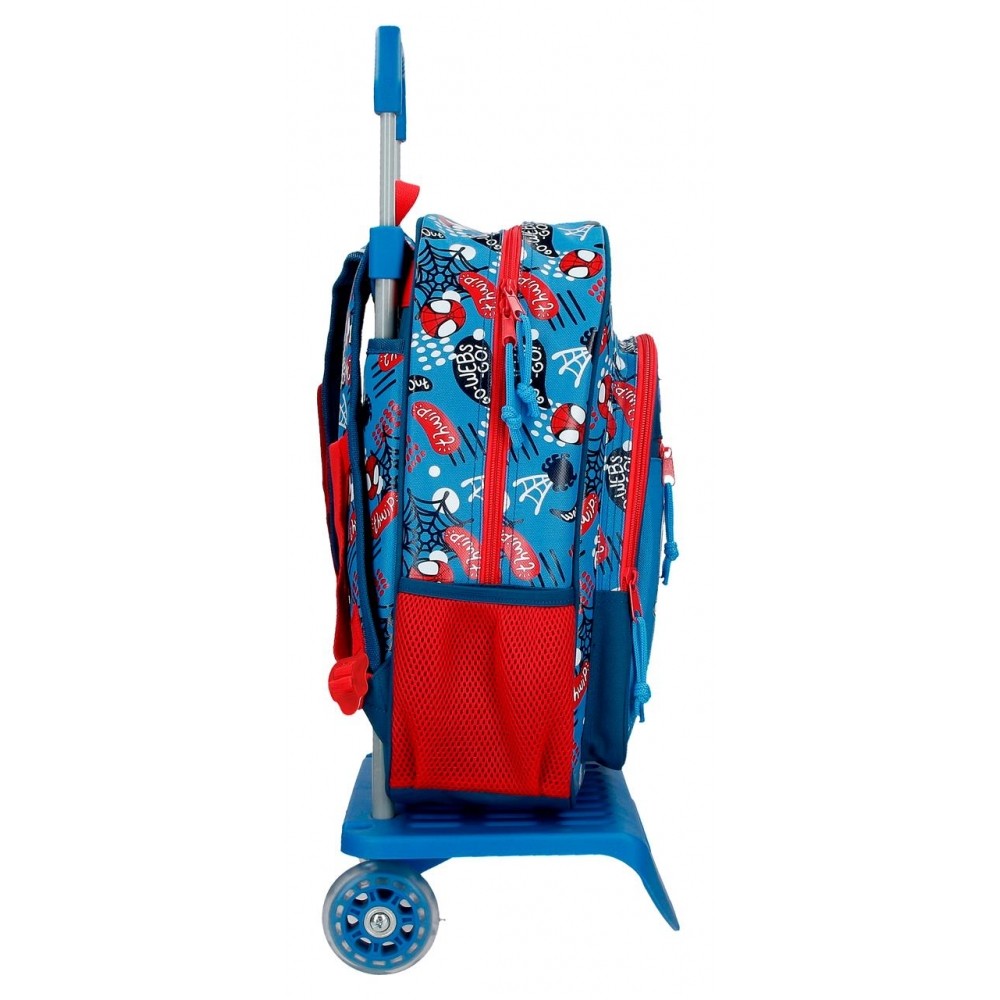 Mochila Spidey Go webs go 38cm con carro