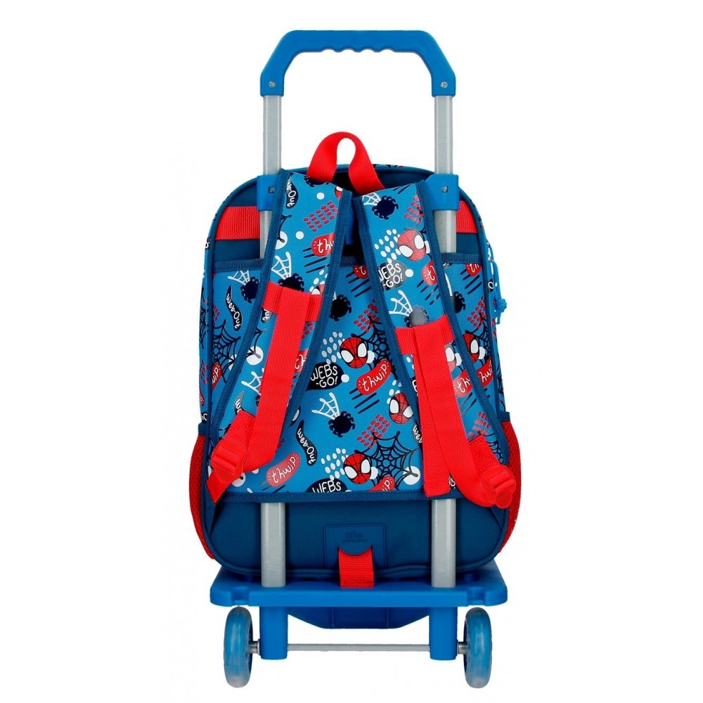 Mochila Spidey Go webs go 38cm con carro