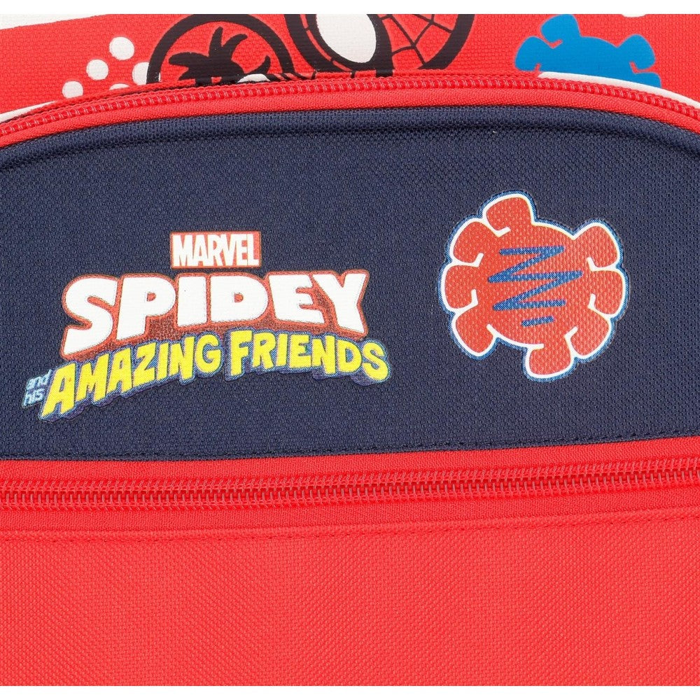 Mochila Escolar Spidey and friends 40cm con carro