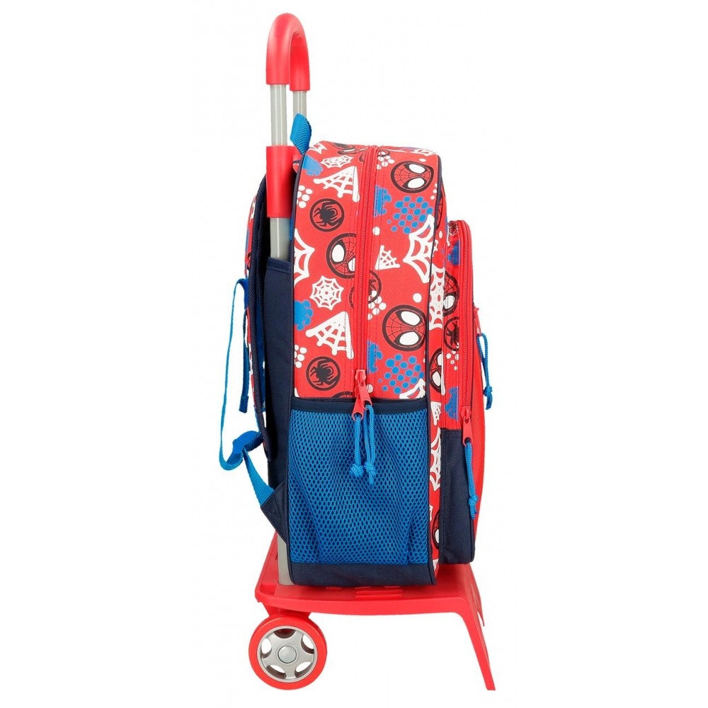 Mochila Escolar Spidey and friends 40cm con carro