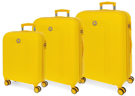 5999467 SET/3 TROLLEY  ABS 55-70-80CM.4R.MOVOM RIGA AMARILLO