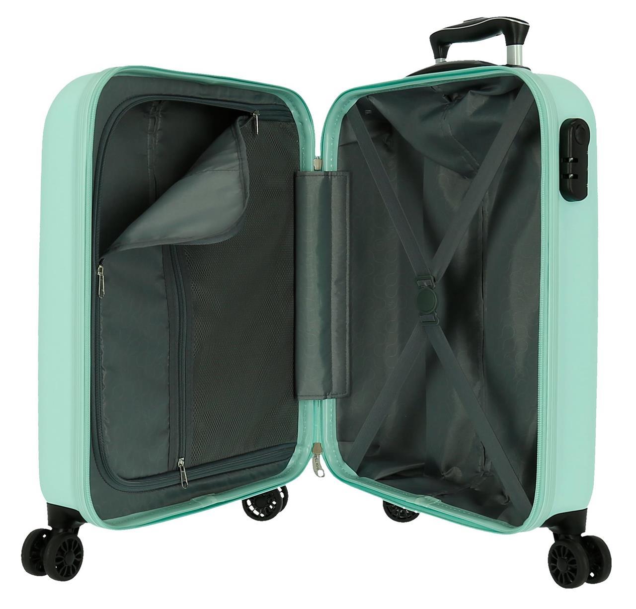 5069525 SET/2 TROLLEY  ABS 55-68CM.4R.CAMBOYA TURQUESA