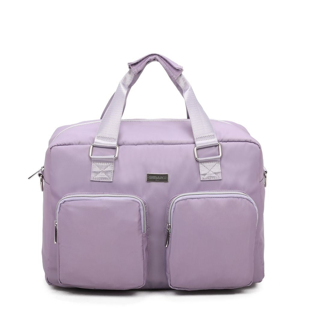 SET DE GREENWICH MALETA DE CABINA EXTENSIBLE BUDAPEST Y BOLSA DE VIAJE BUFON Lila