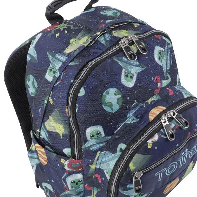 TOTTO Mochila escolar - Crayoles- 5JY- Planetas y Aliens