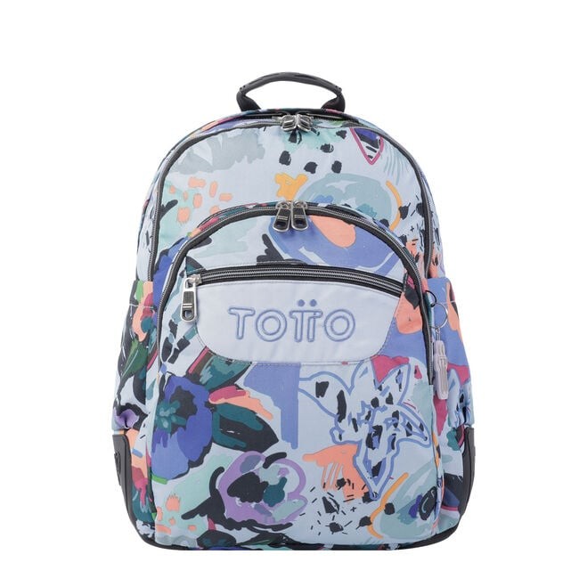 TOTTO Mochila escolar - Crayoles- 4H1- Lienzo Floral