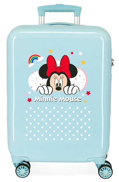 Maleta de cabina Minnie Rainbow rígida 55cm Turquesa