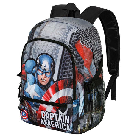 MOCHILA ESCOLAR FIGHT FAN 2.0 CAPITÁN AMÉRICA DEFENDER