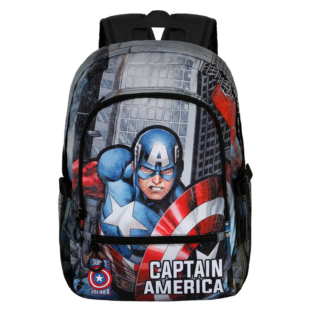 MOCHILA ESCOLAR FIGHT FAN 2.0 CAPITÁN AMÉRICA DEFENDER