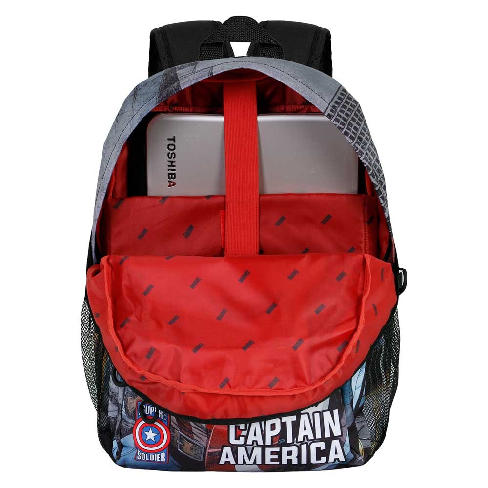 MOCHILA ESCOLAR FIGHT FAN 2.0 CAPITÁN AMÉRICA DEFENDER