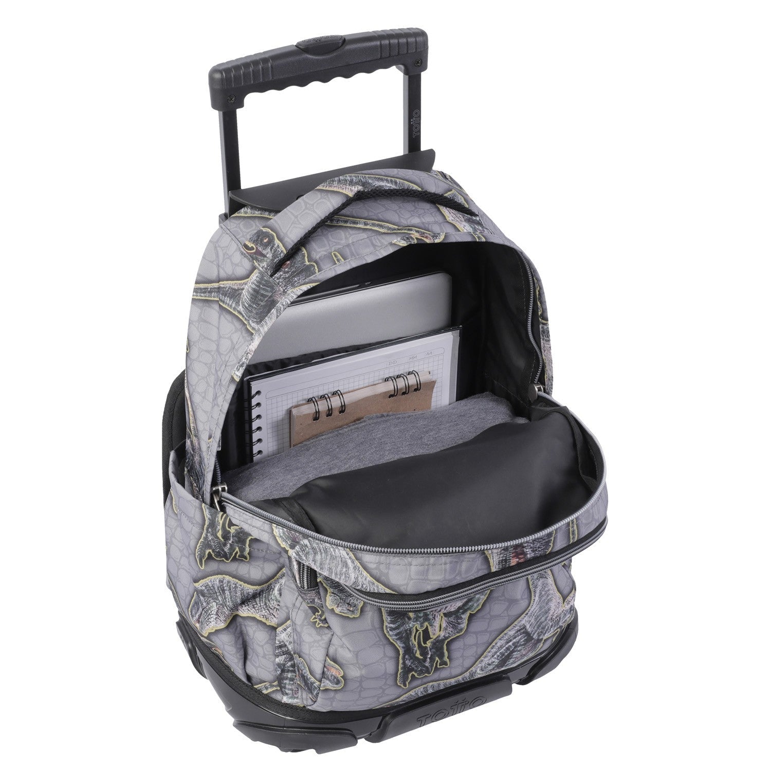 TOTTO Mochila escolar con ruedas – Renglones - 4Y5 Estampado Dinosaurios