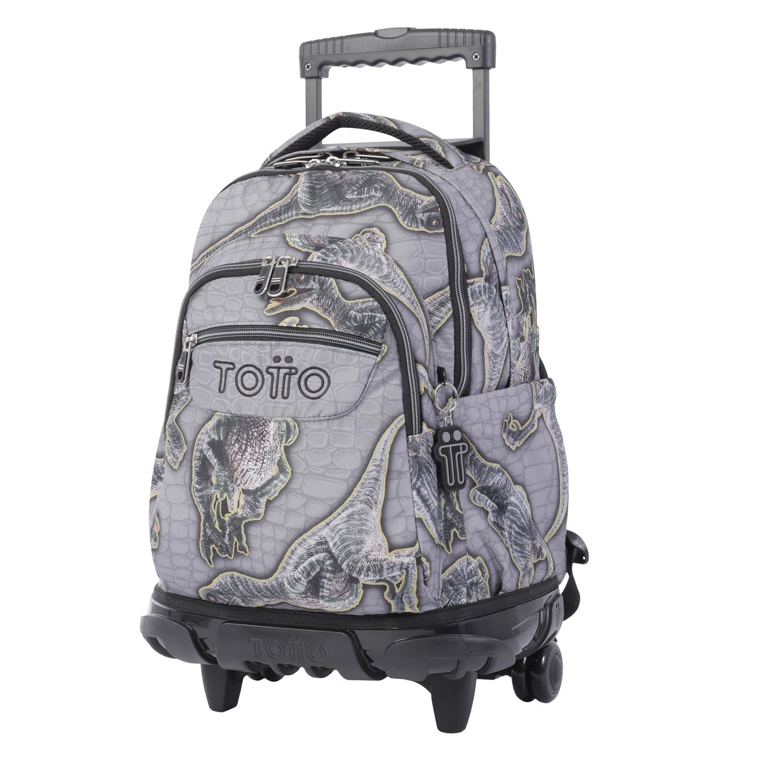 TOTTO Mochila escolar con ruedas – Renglones - 4Y5 Estampado Dinosaurios