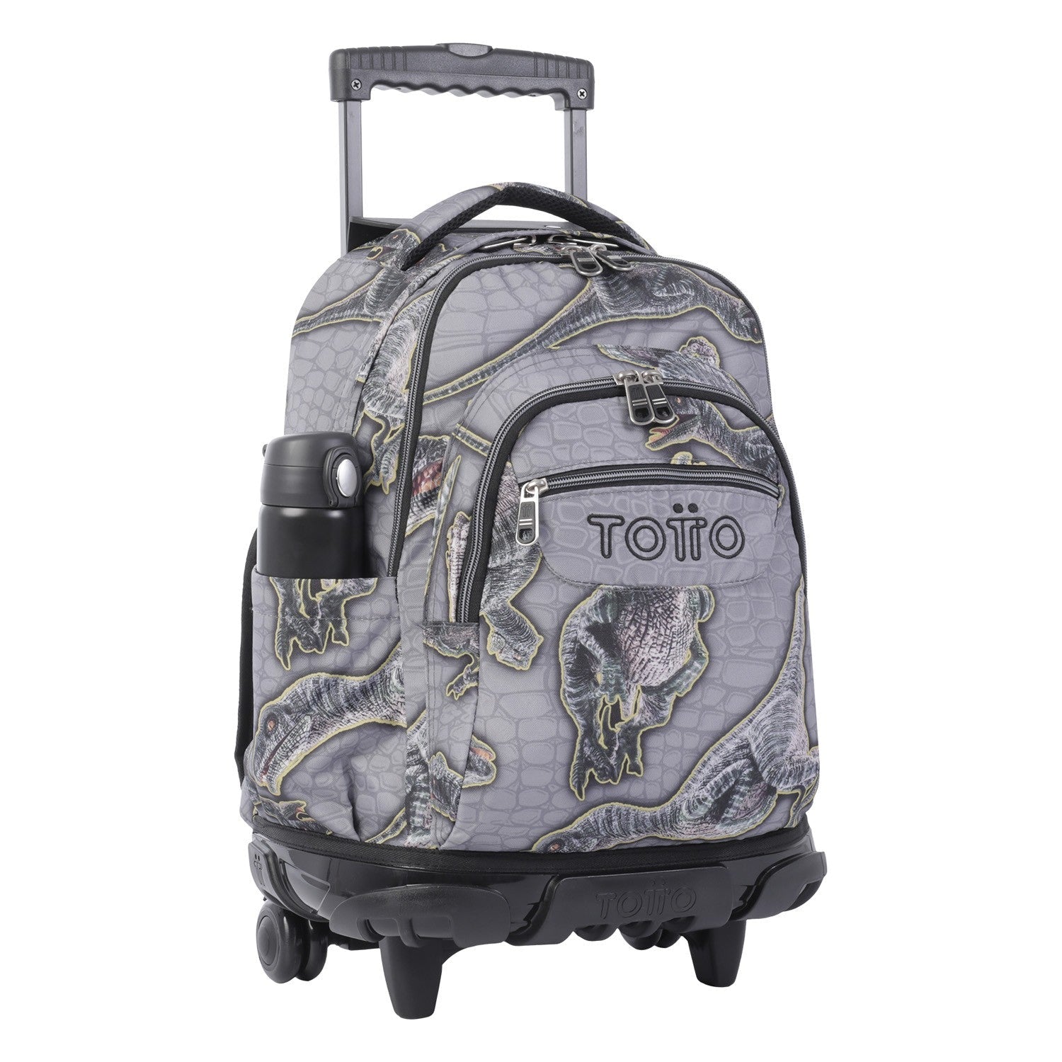 TOTTO Mochila escolar con ruedas – Renglones - 4Y5 Estampado Dinosaurios