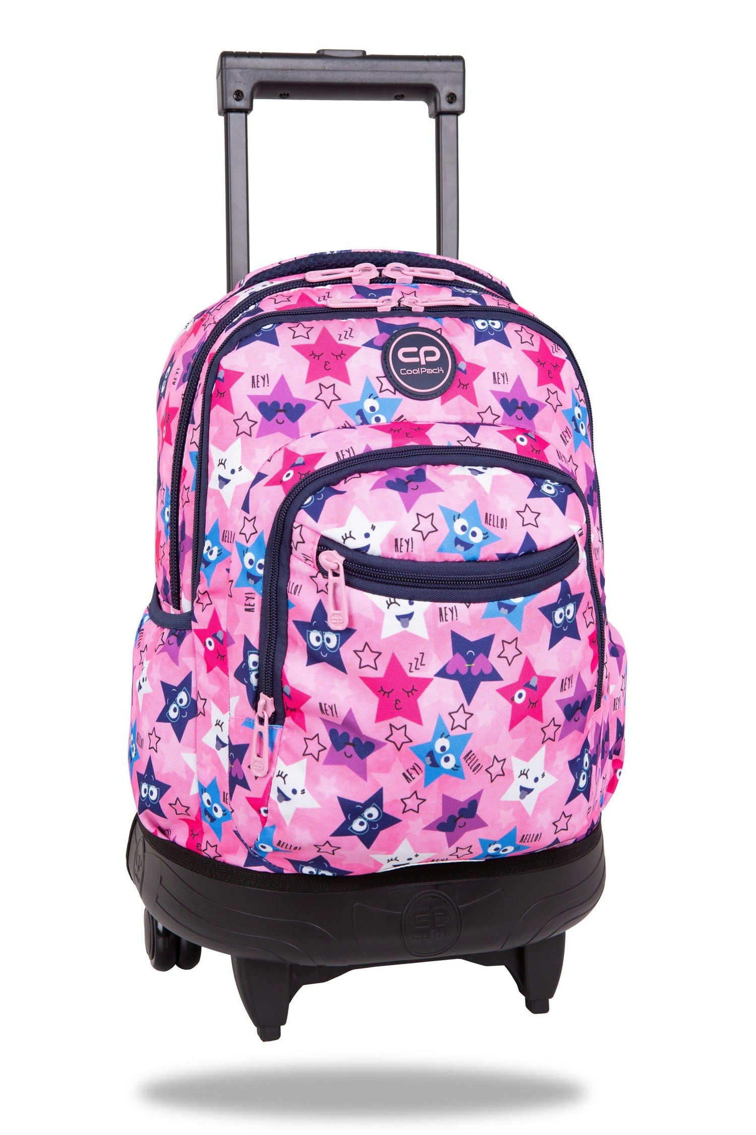 COOLPACK SET DE MOCHILA CON RUEDAS Y ESTUCHE FUNNY STARS