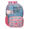 Mochila Enso Little Dreams doble compartimento adaptable Rosa