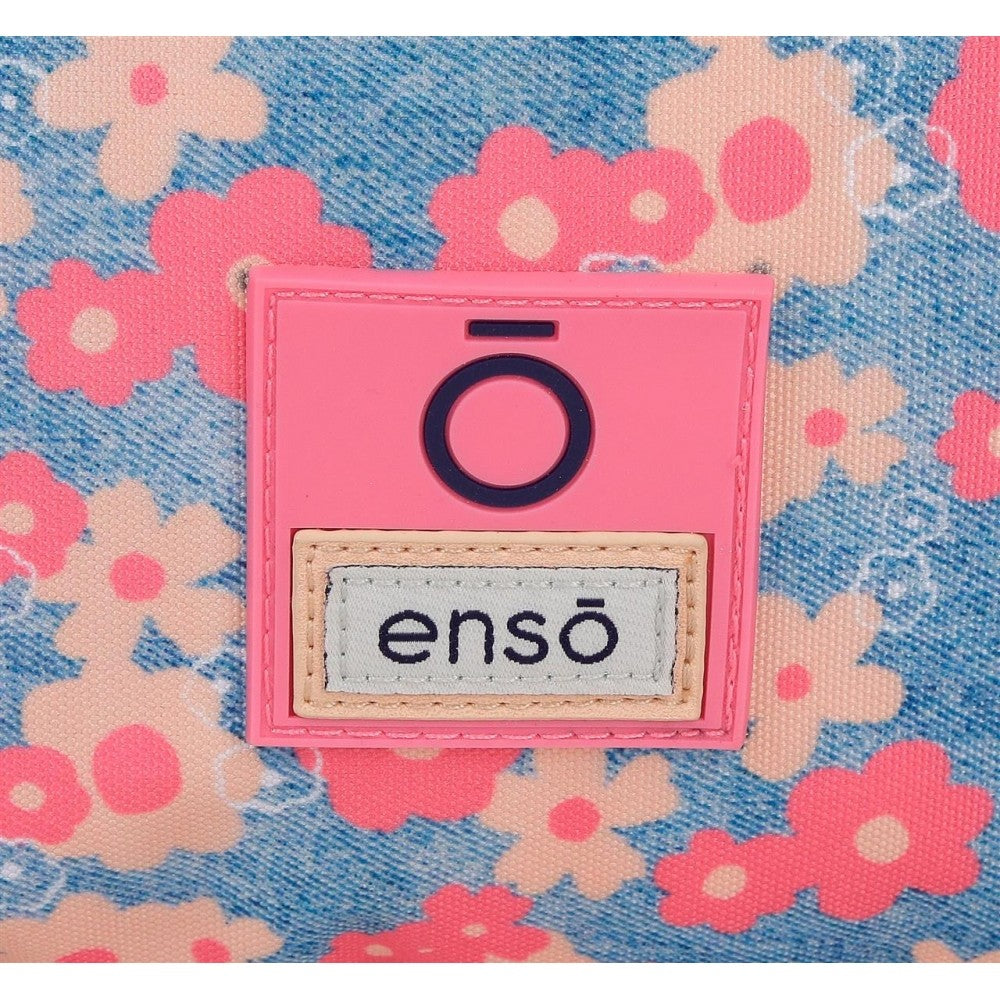 Mochila Enso Little Dreams doble compartimento adaptable Rosa