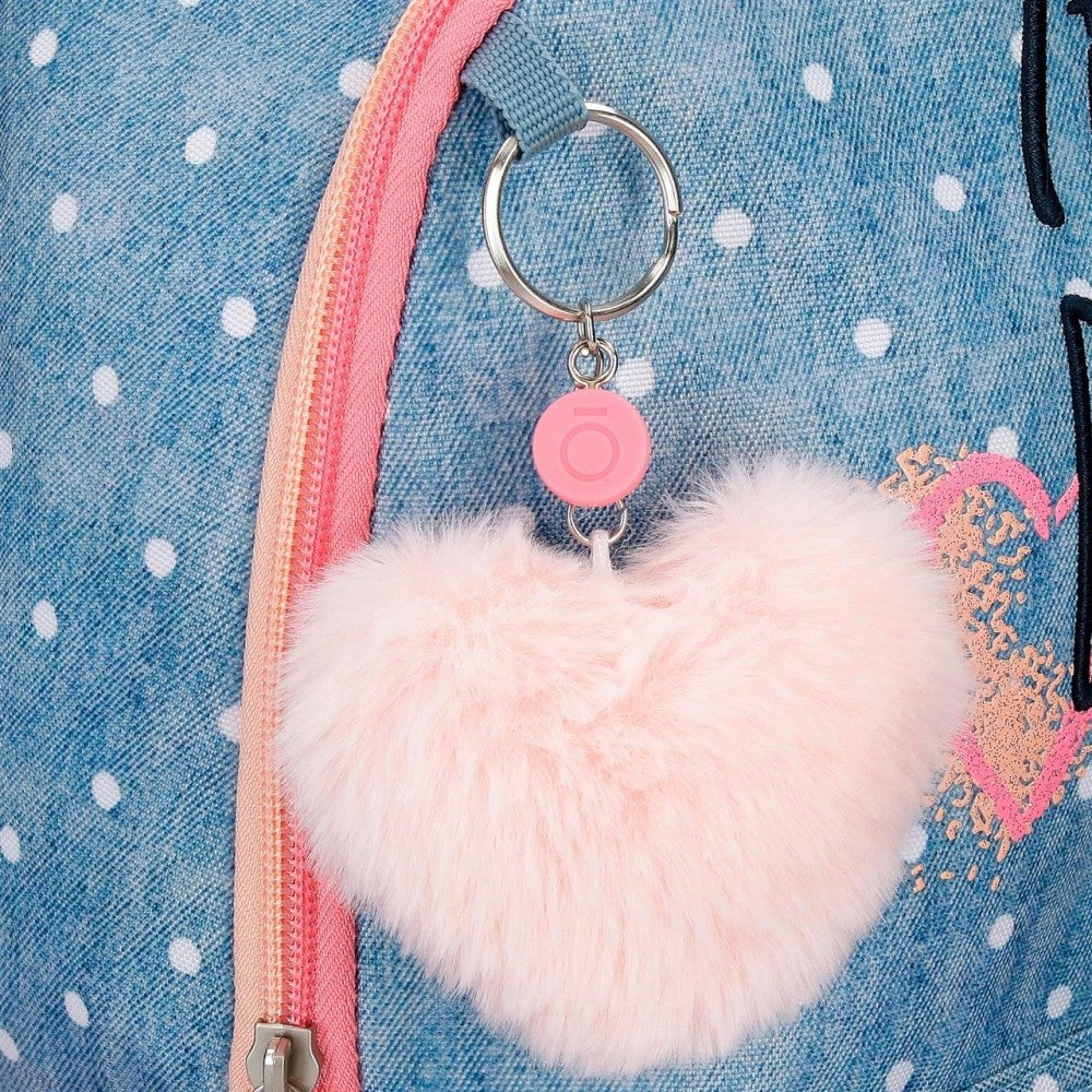 Mochila Enso Little Dreams doble compartimento adaptable Rosa