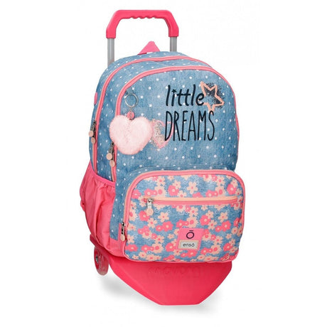 Mochila Enso Little Dreams  doble compartimento con carro