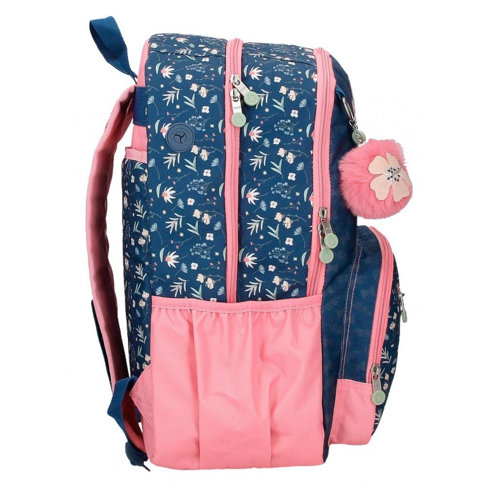 Mochila Enso Little Dreams doble compartimento adaptable Azul