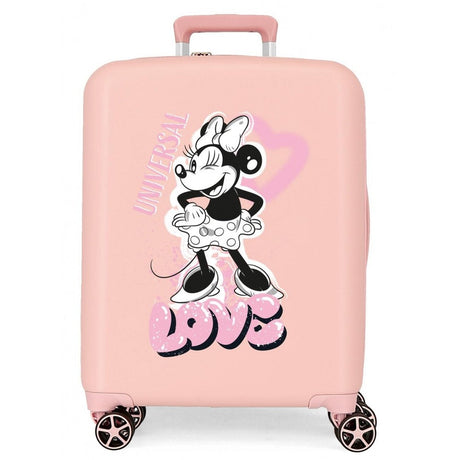 Maleta de cabina rígida Disney MINNIE HEART 55cm Nude