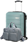 SET DE GREENWICH MALETA DE CABINA EXTENSIBLE BUDAPEST Y BOLSA DE VIAJE BUFON Gris